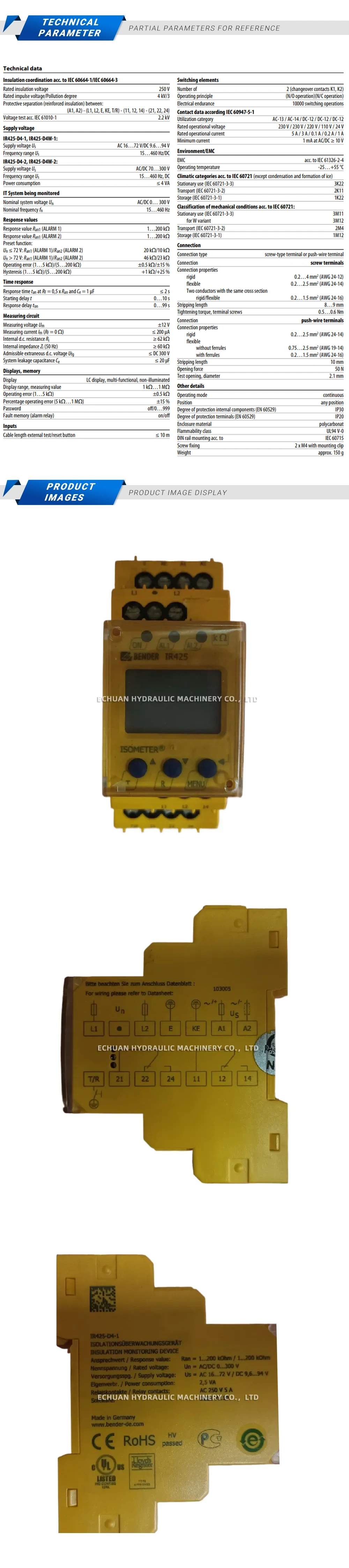 Bender IR425-D4-1 Description