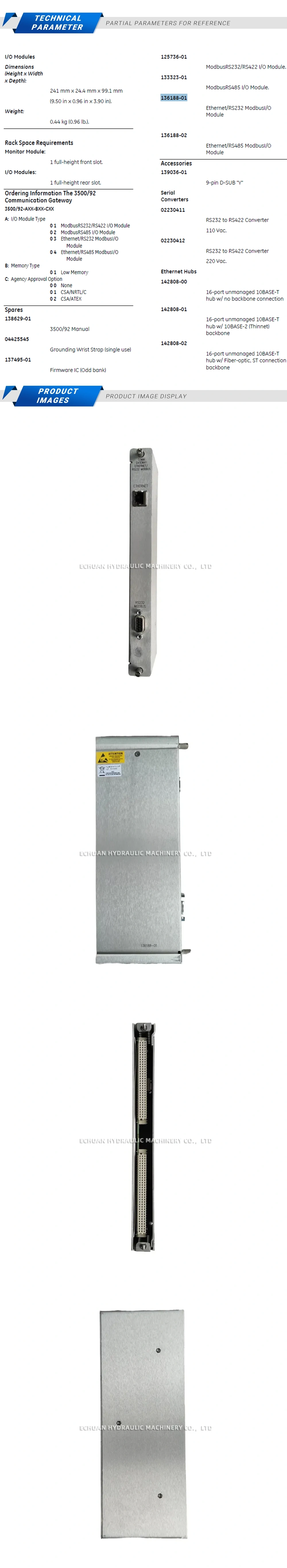 Bently 136188-01 Module Description