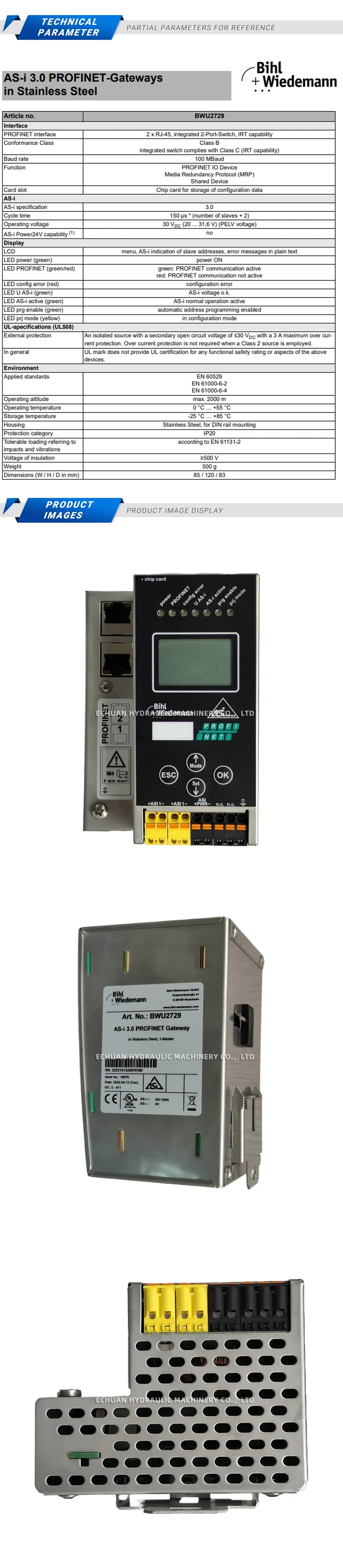Bihl Wiedemann BWU2729 Description