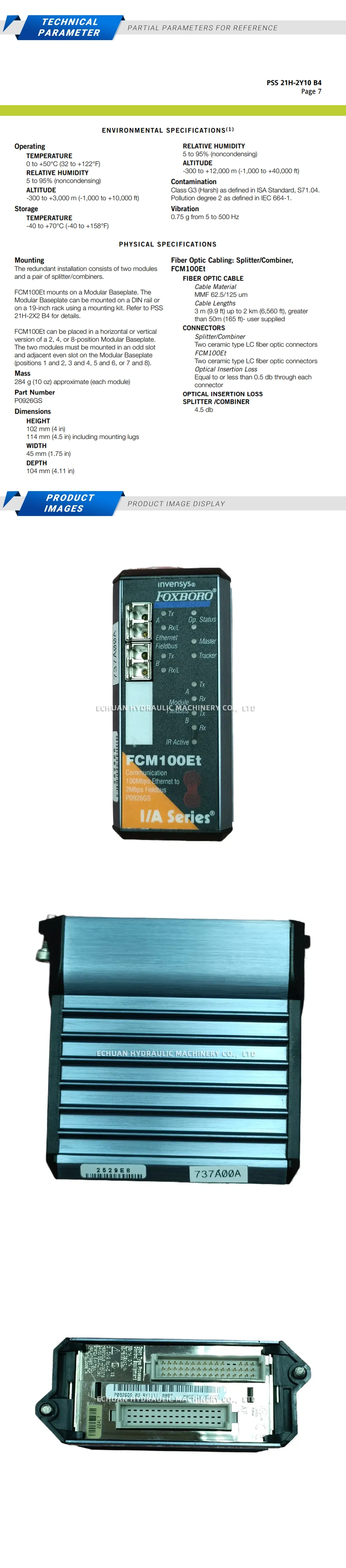 Foxboro FCM100ET Description