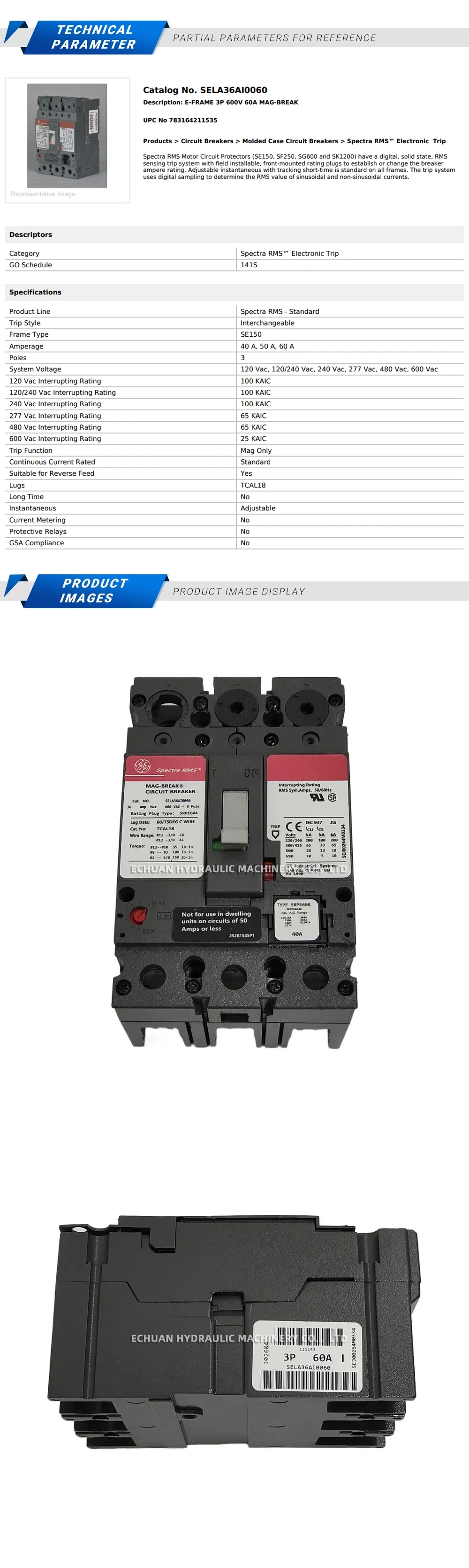 GE SELA36AI0060 Description