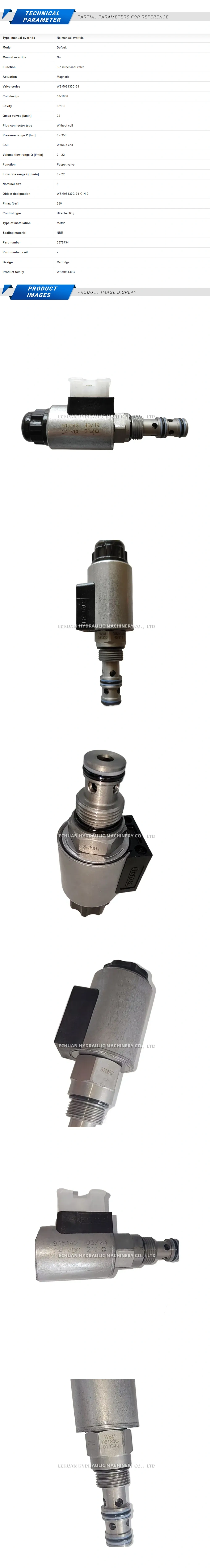 Hydac WSM08130C-01-C-N Solenoid valve coil Description