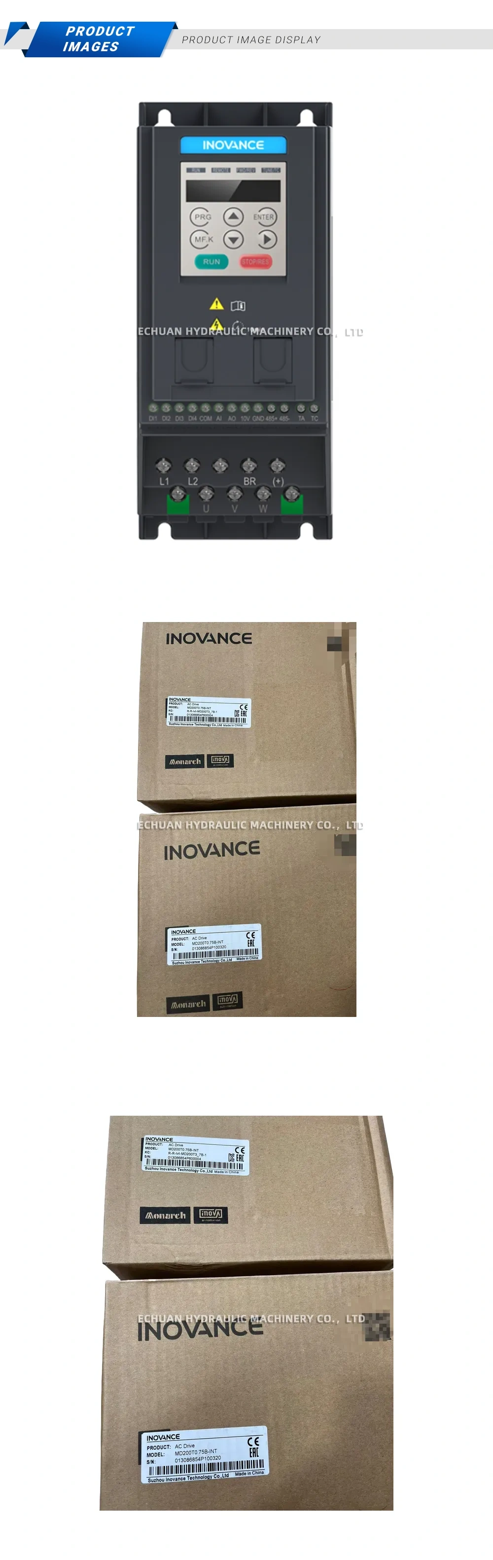 Inovance MD200T0.75B-INT frequency converter Description