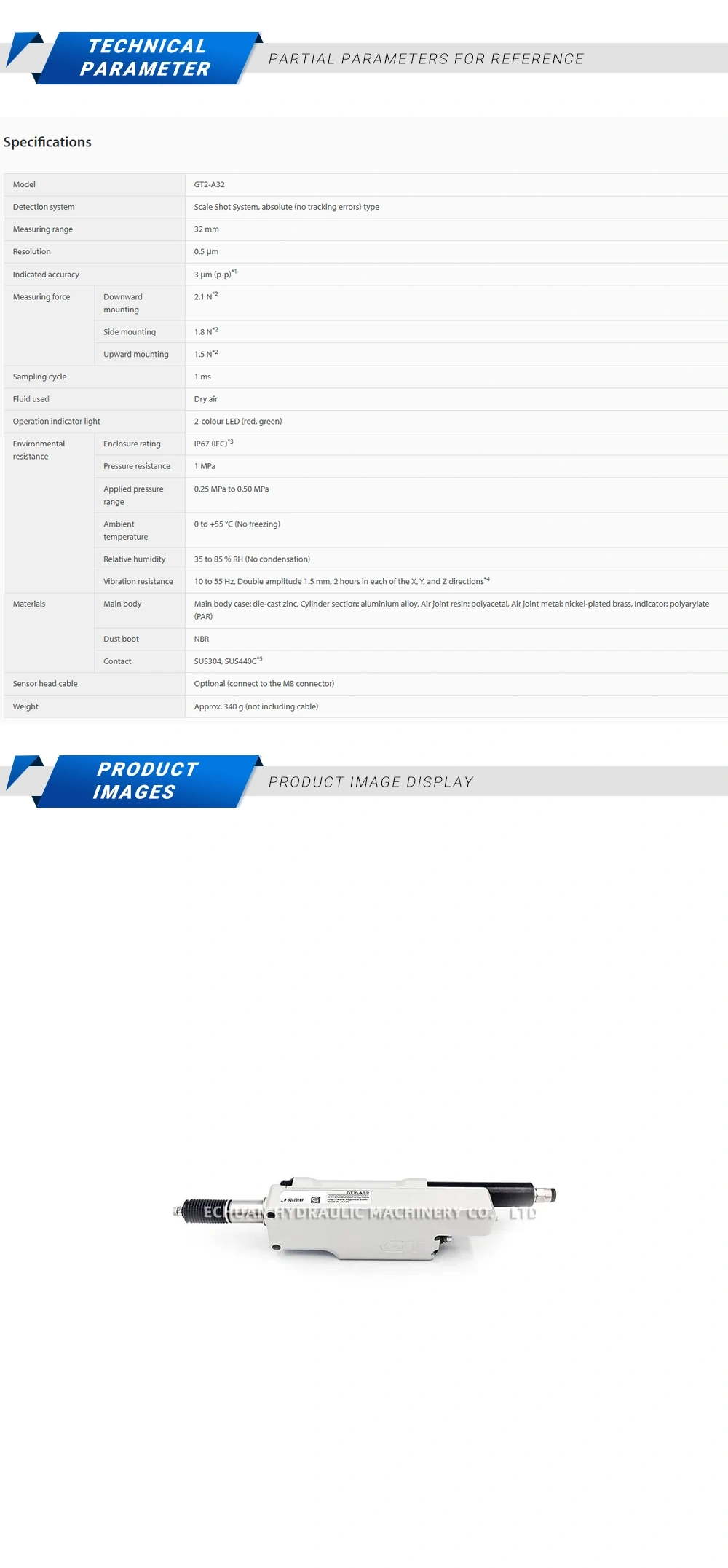 Keyence GT2-A32 Description