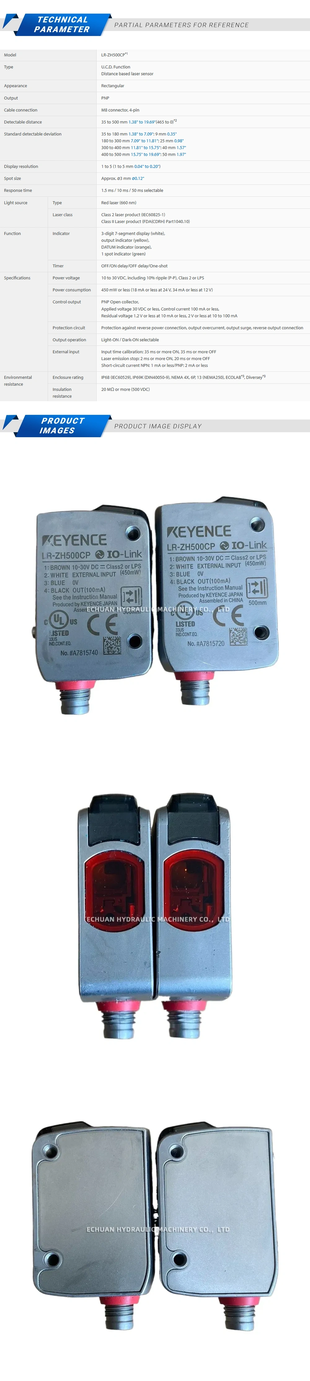 Keyence LR-ZH500CP Description
