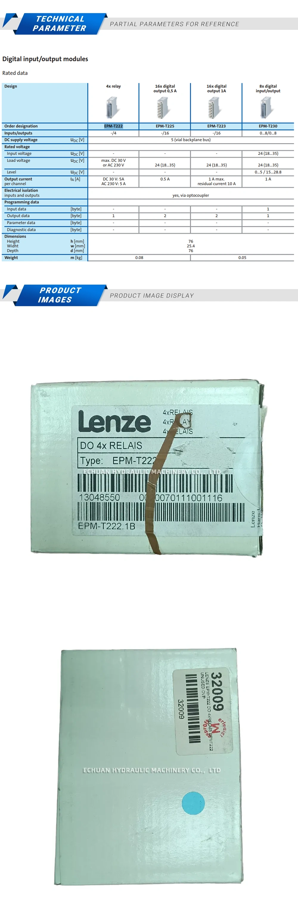 Lenze EPM-T222 Description
