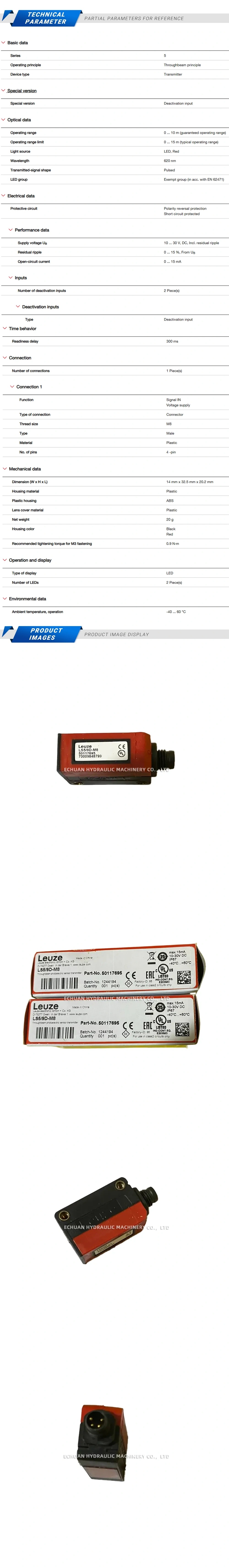 Leuze LS5/9D-M8 Description