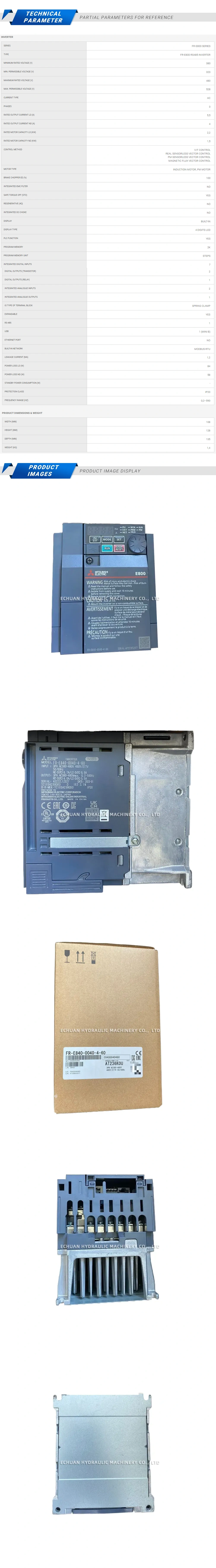 Mitsubishi FR-E840-0040-4-60 Description