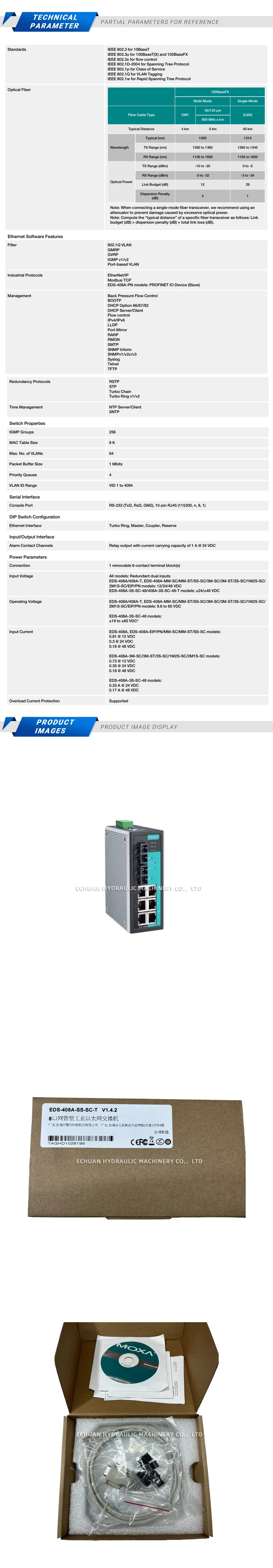 Moxa EDS-408A-SS-SC-T Description