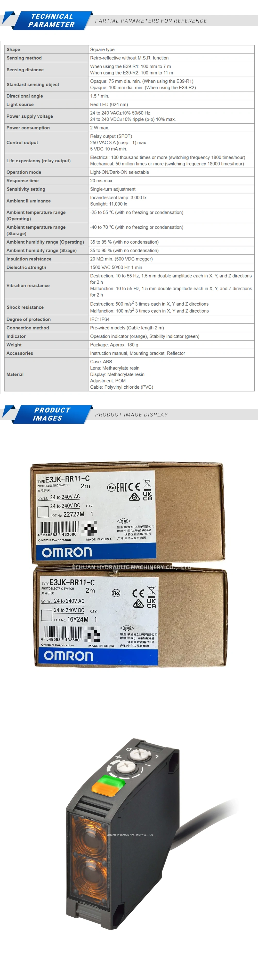Omron E3JK-RR11-C Description