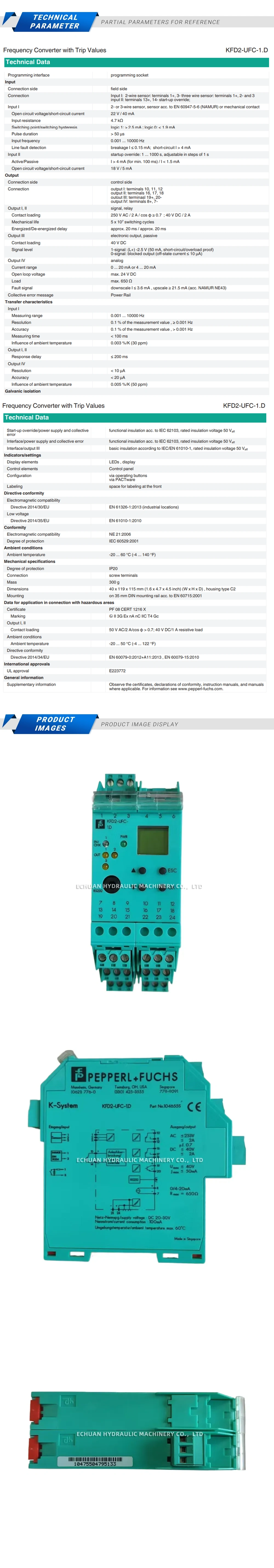 Pepperl+Fuchs KFD2-UFC-1.D Description