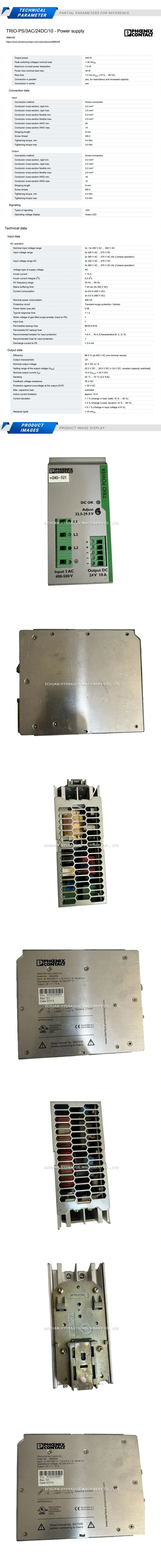 Phoenix TRIO-PS/3AC/24DC/10 Description