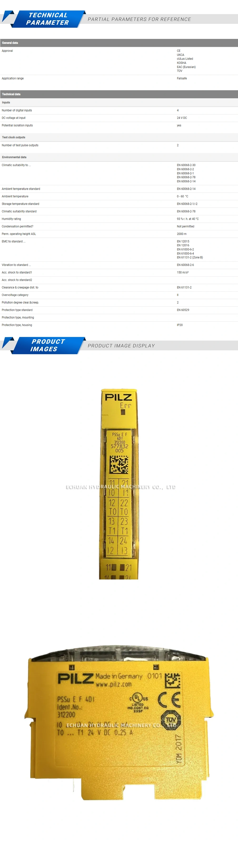 Pilz 312200 Description