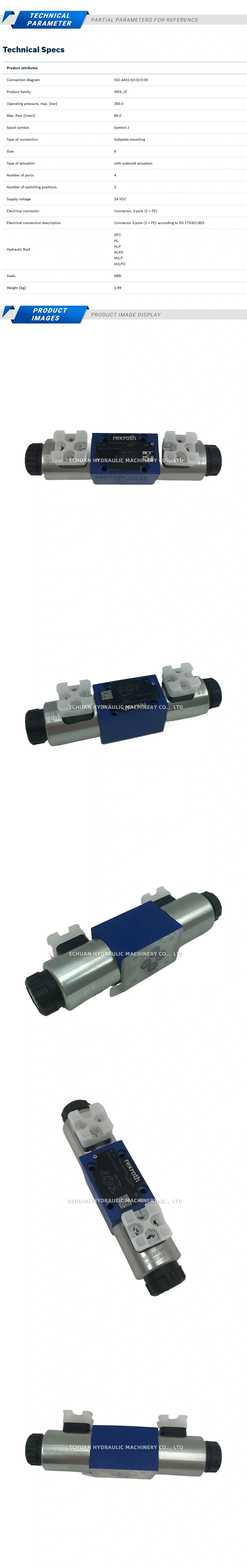 Rexroth R900561288 4WE6J6X/EG24N9K4 Solenoid directional valve Description