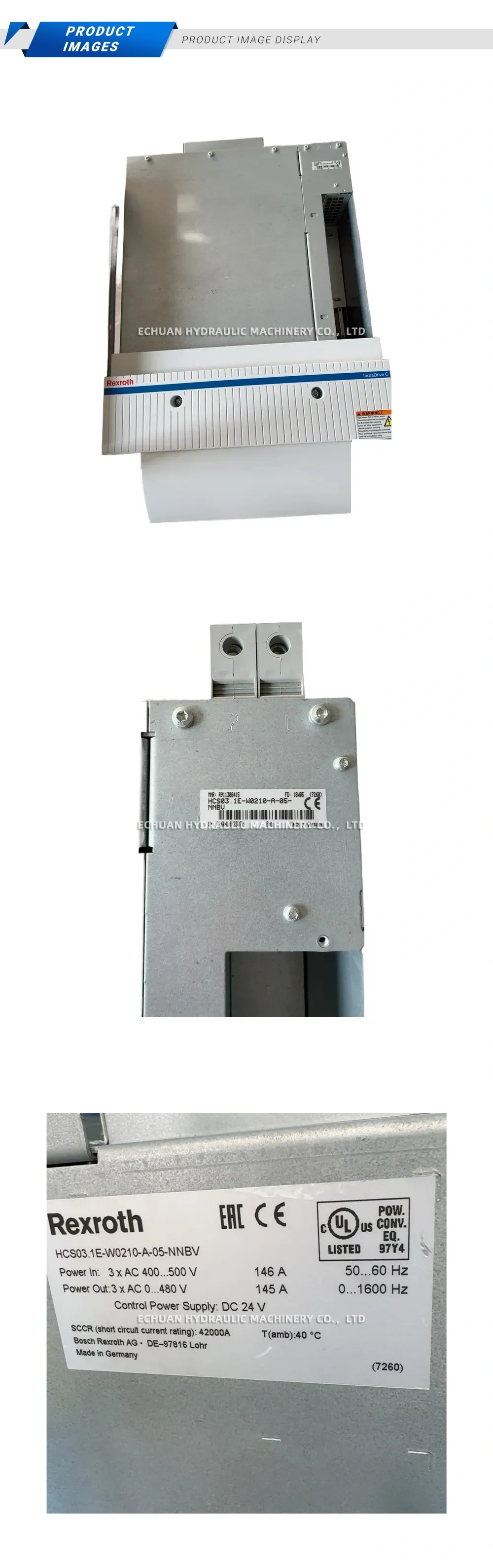 Rexroth R911308415 HCS03.1E-W0210-A-05-NNBV Control Power Supply Description