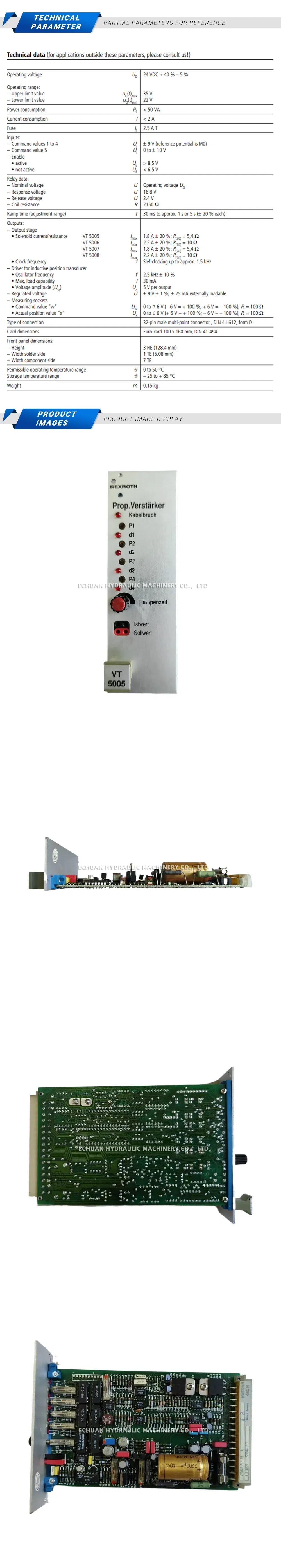 Rexroth VT5005-S16-R5 Proportional amplifier Description