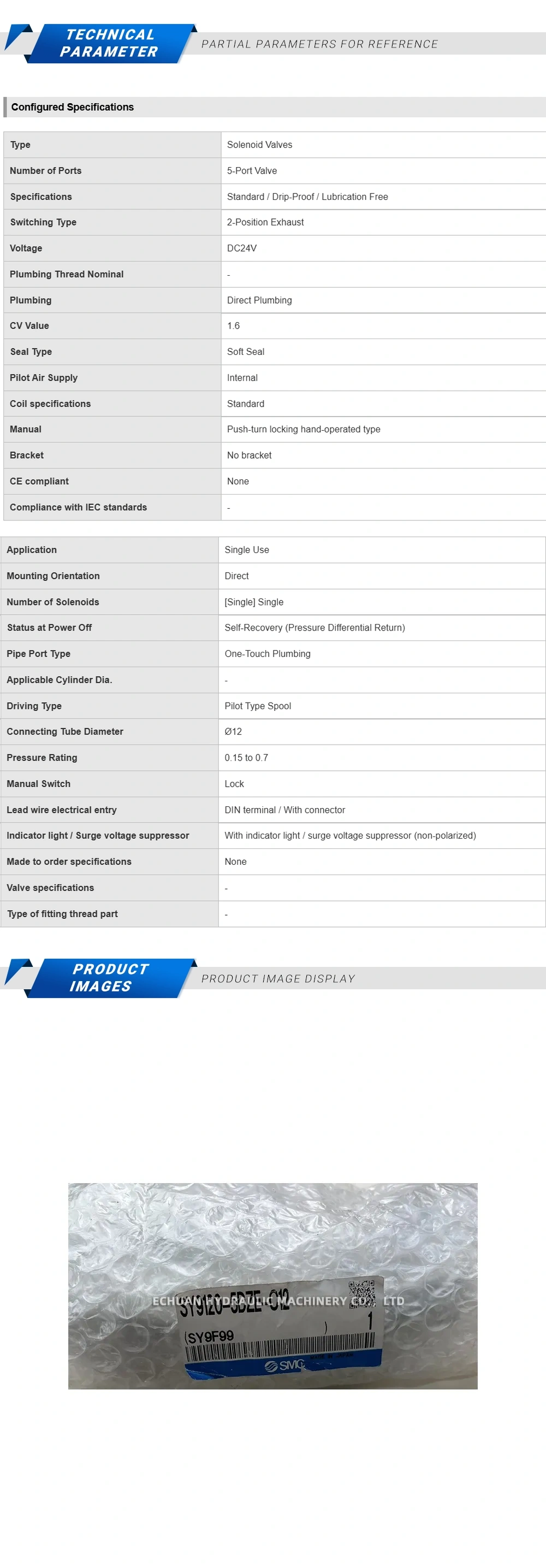 SMC SY9120-5DZE-C12 Description