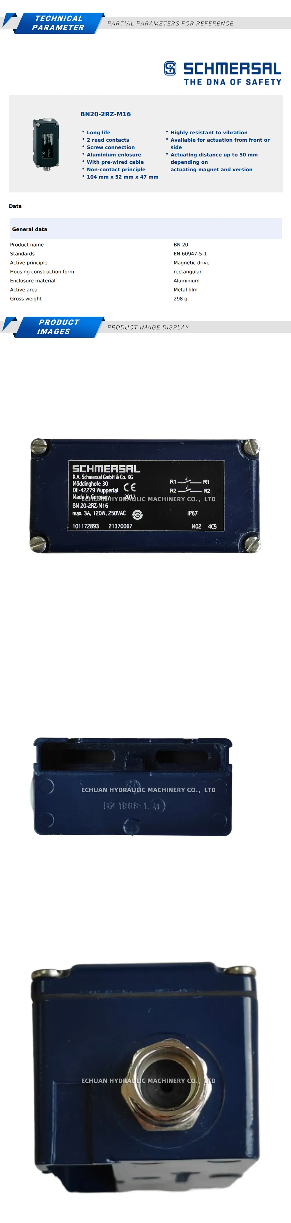Schmersal BN 20-2RZ-M16 Description