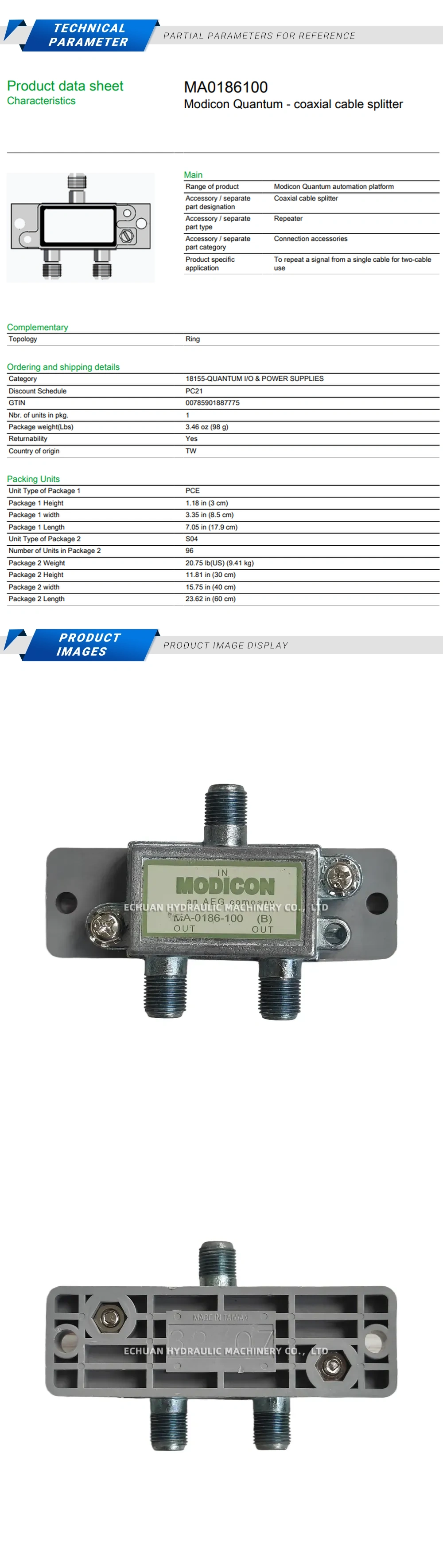 Schneider MA-0186-100 Description