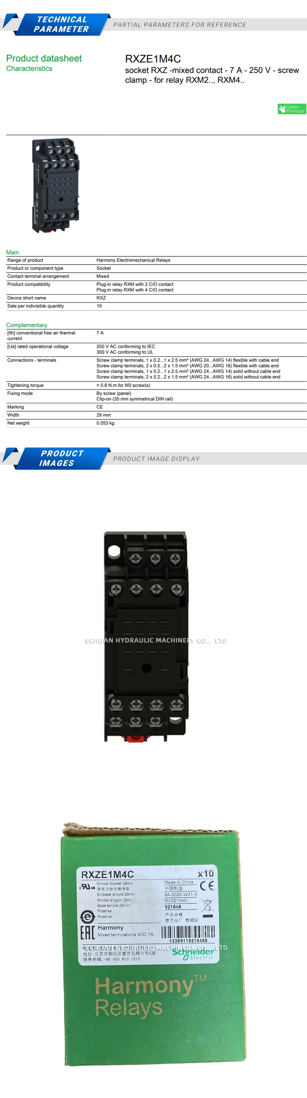 Schneider RXZE1M4C Description