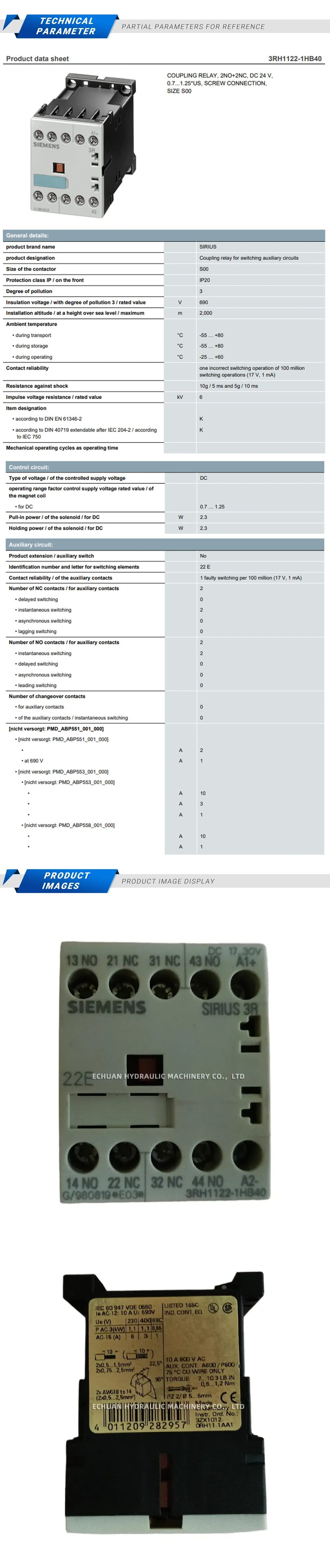 Siemens 3RH1122-1HB40 Description