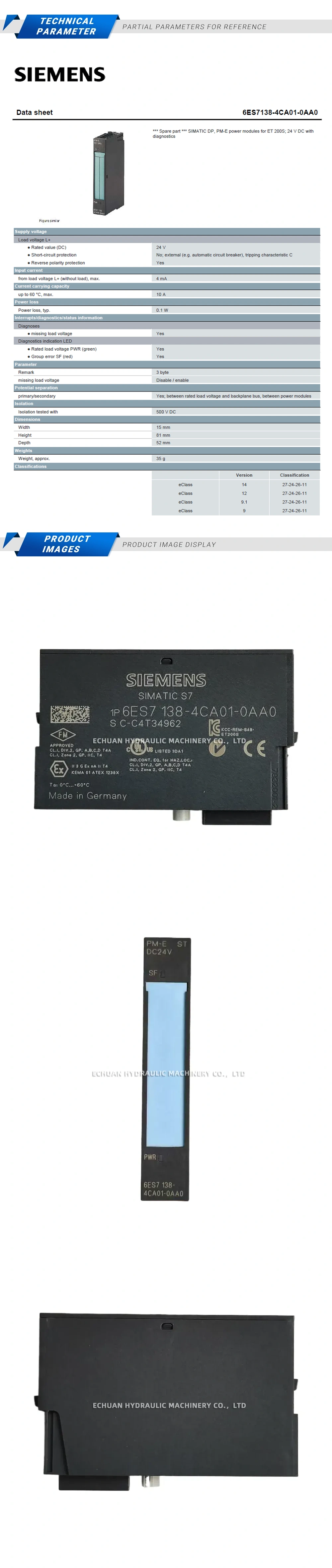 Siemens 6ES7138-4CA01-0AA0 Description