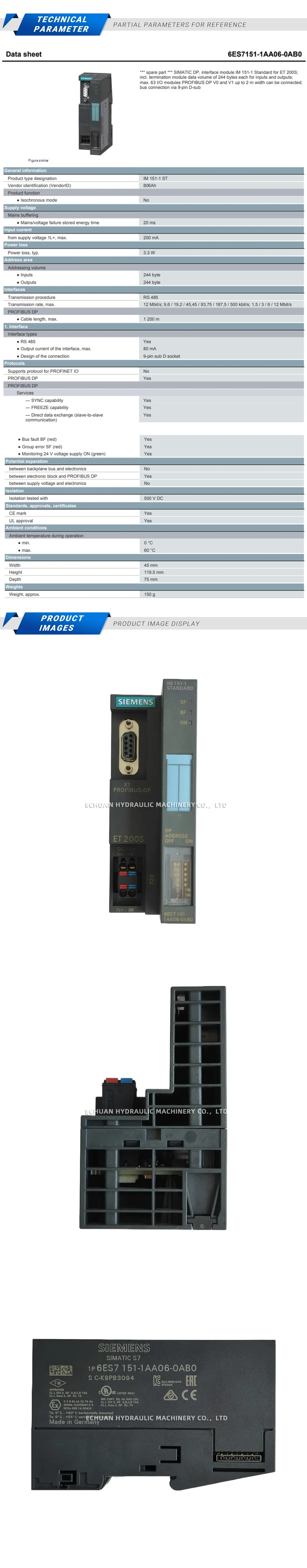 Siemens 6ES7151-1AA06-0AB0 Module Description