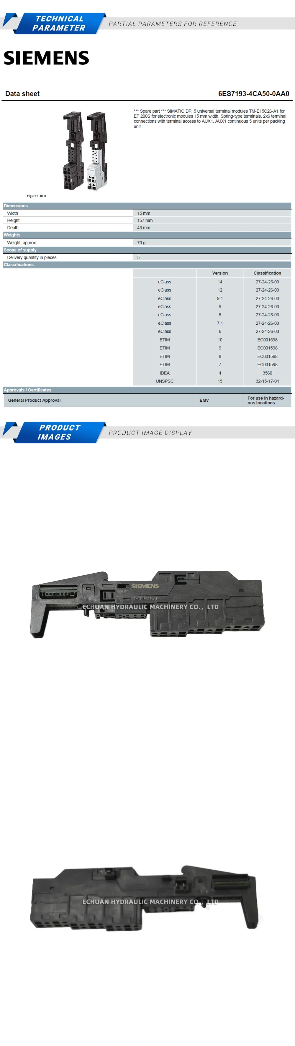 Siemens 6ES7193-4CA50-0AA0 Description