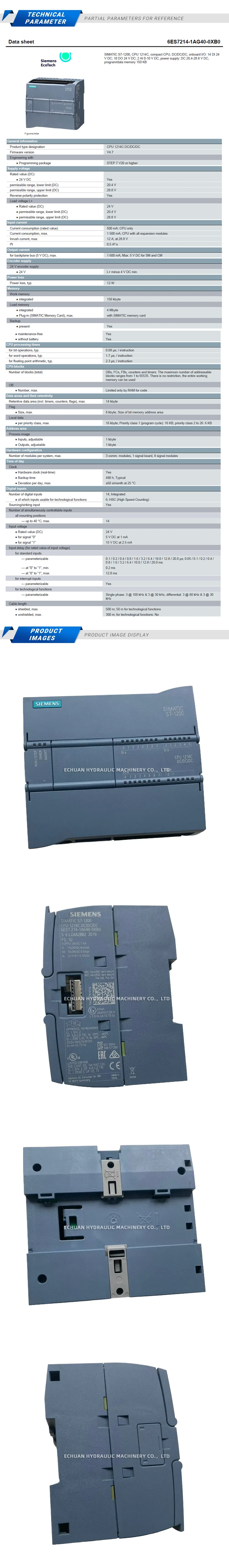 Siemens 6ES7214-1AG40-0XB0 Description