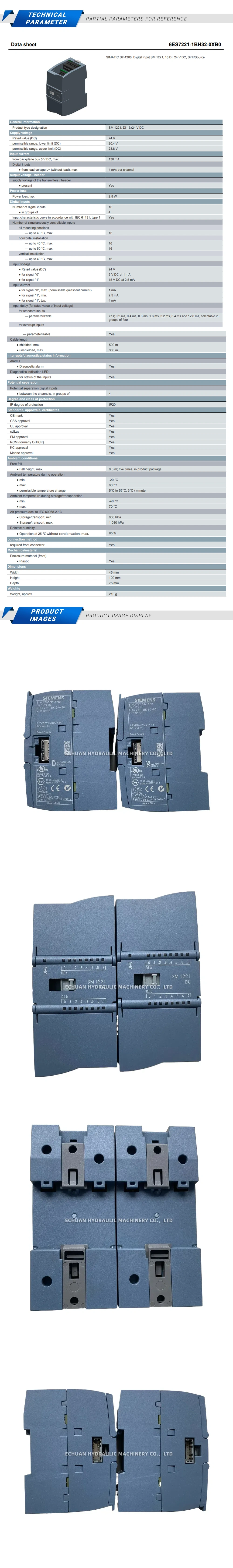 Siemens 6ES7221-1BH32-0XB0 Description