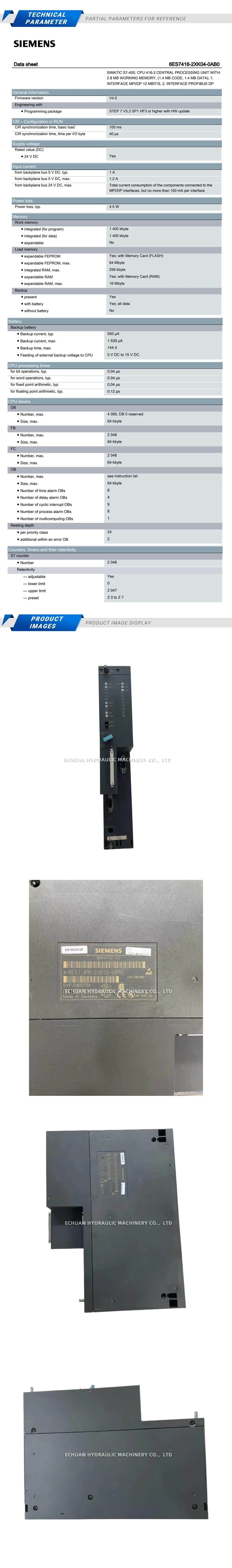 Siemens 6ES7416-2XK00-0AB0 Module Description