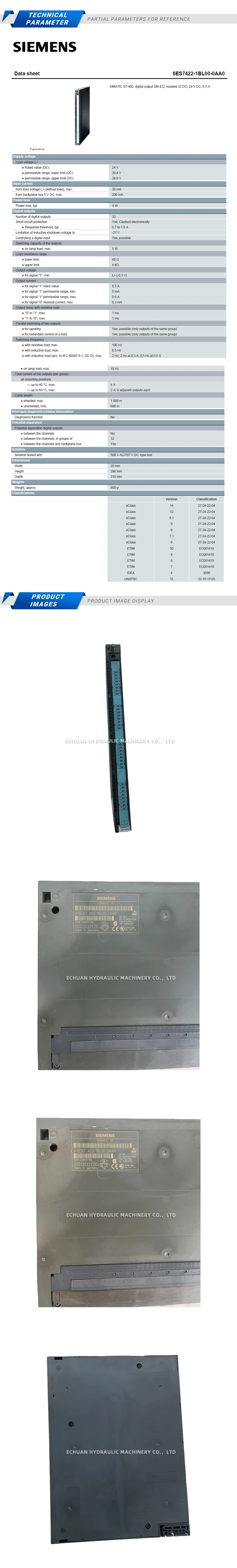 Siemens 6ES7422-1BL00-0AA0 Description