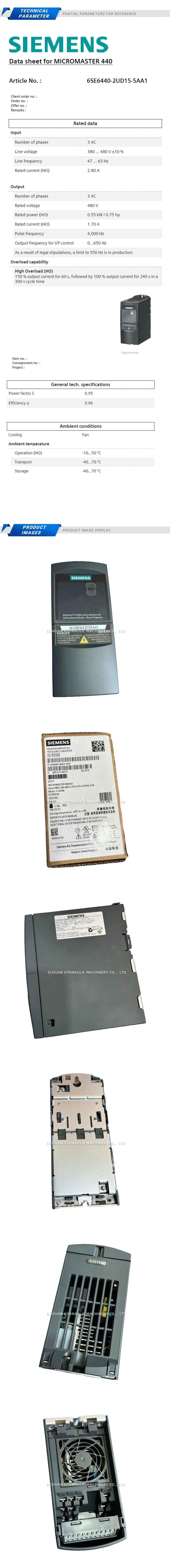 Siemens 6SE6440-2UD15-5AA1 Description