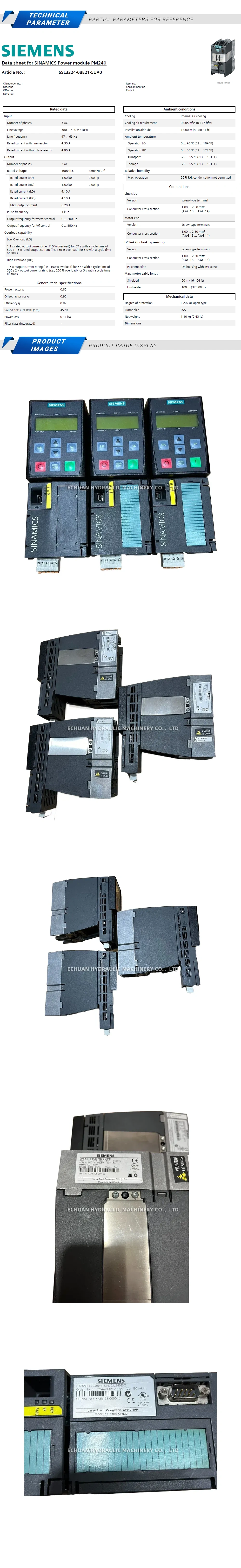 Siemens 6SL3224-0BE21-5UA0 Description