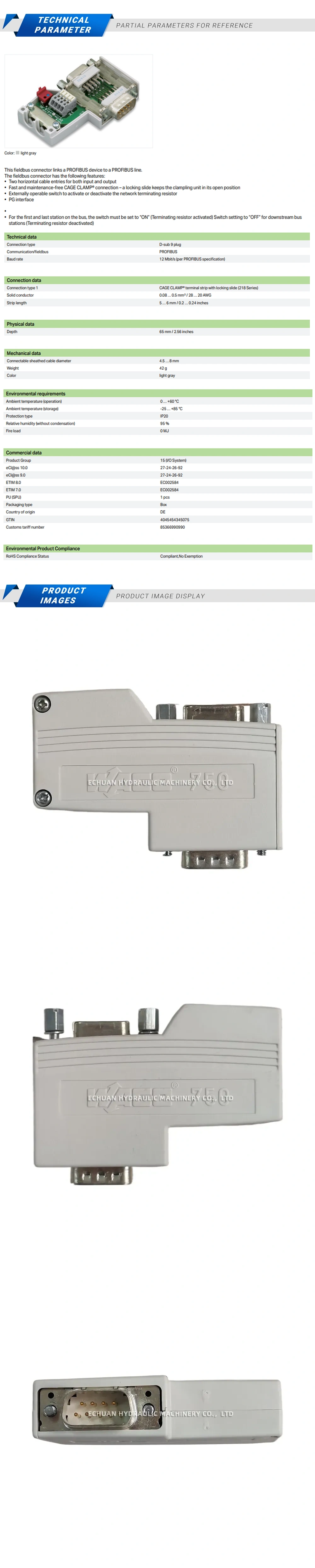 Wago 750-970 Connector Description