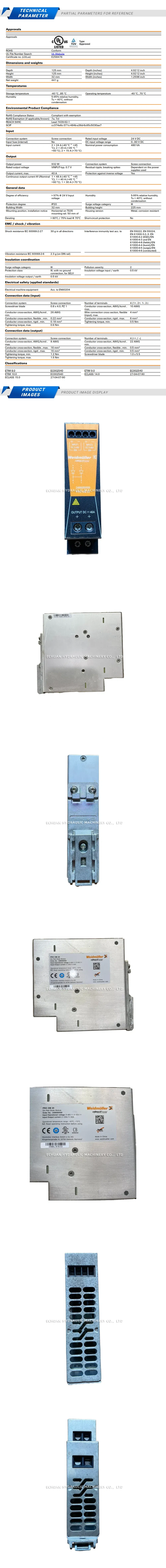 Weidmuller PRO DM 20 2486080000 Power module Description