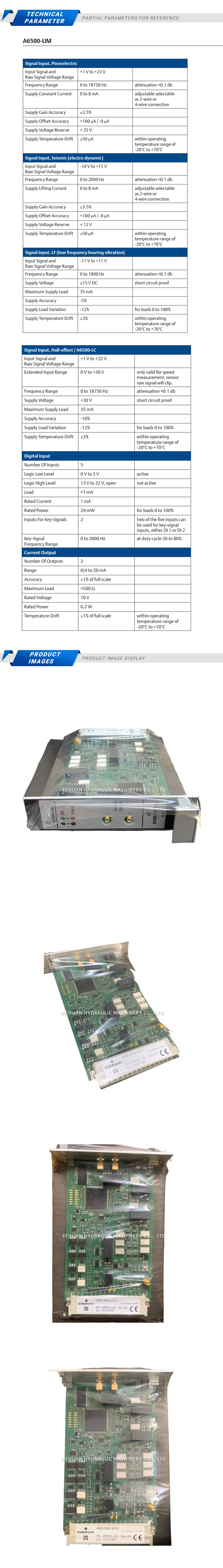 Emerson A6500-UM Description