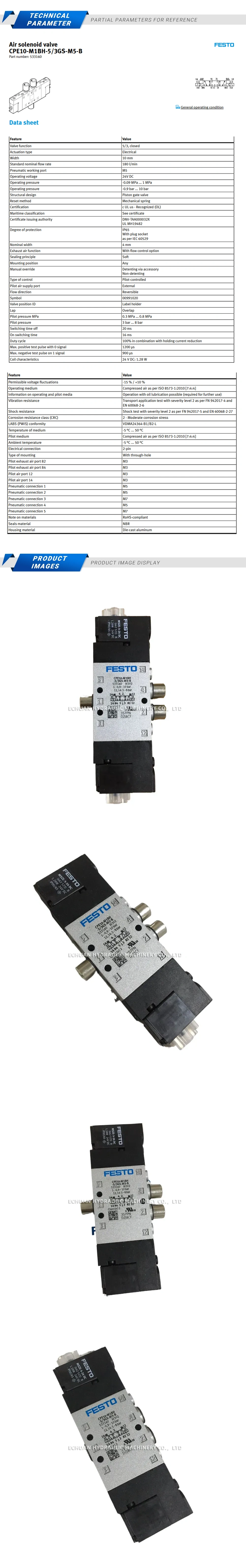 Festo CPE10-M1BH-5/3GS-M5-B Description