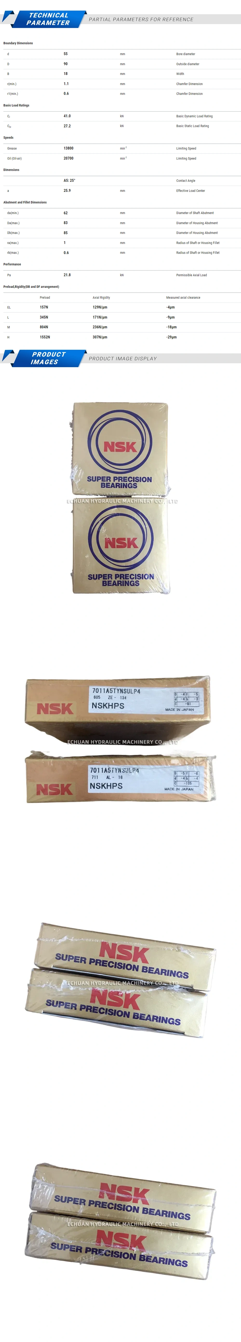 NSK 7011A5TYNSULP4 Description