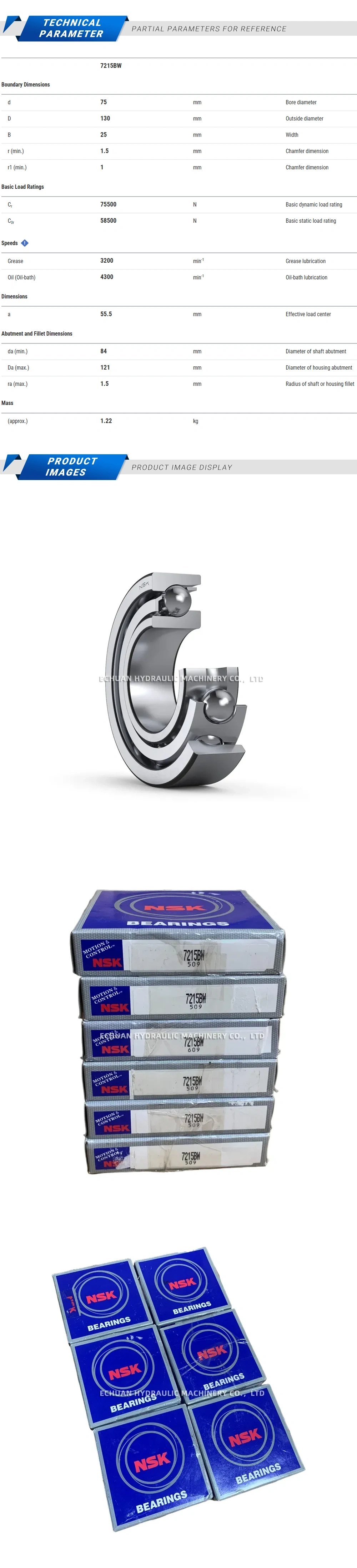 NSK 7215BW Description
