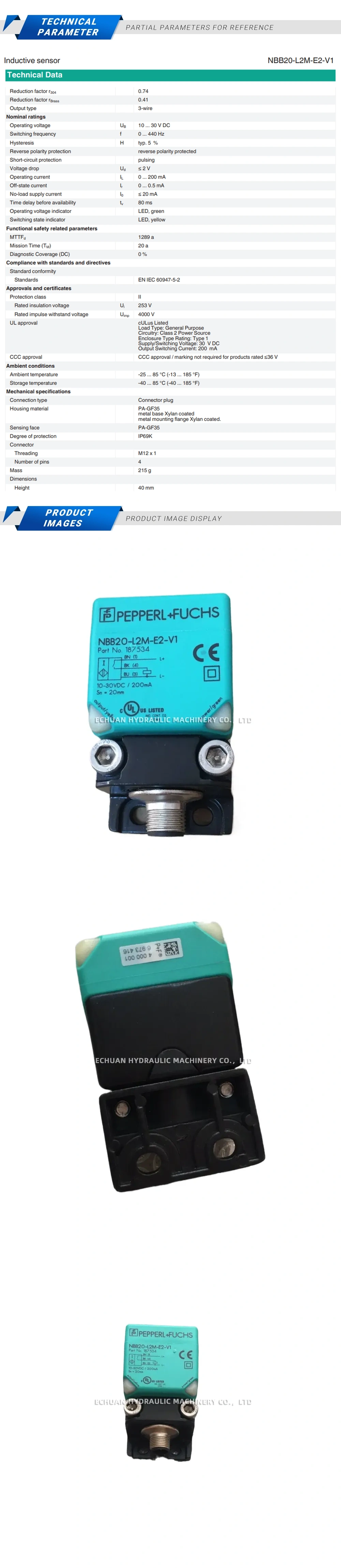 Pepperl+Fuchs NBB20-L2M-E2-V1 Description