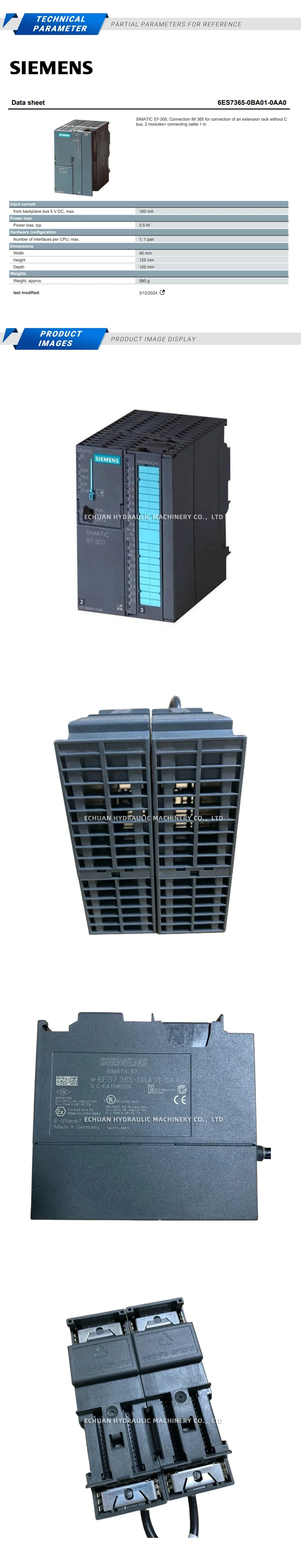 Siemens 6ES7365-0BA01-0AA0 Description