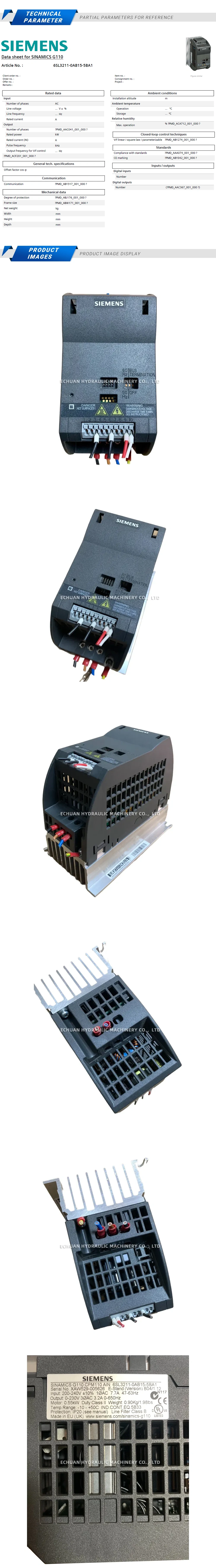 Siemens 6SL3211-0AB15-5BA1 Description