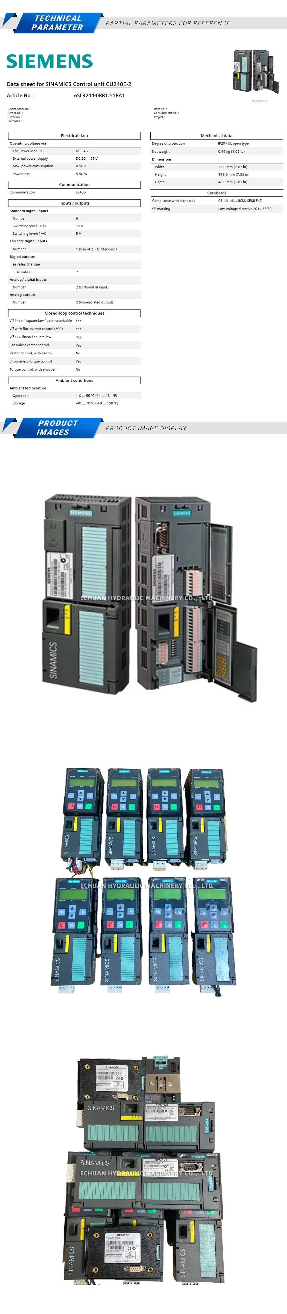 Siemens 6SL3224-0BB12-1BA1 Description