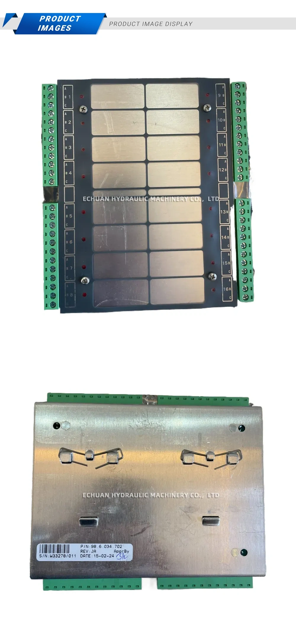 98 6 034.702 Industrial Interface Board / Terminal Assembly Description