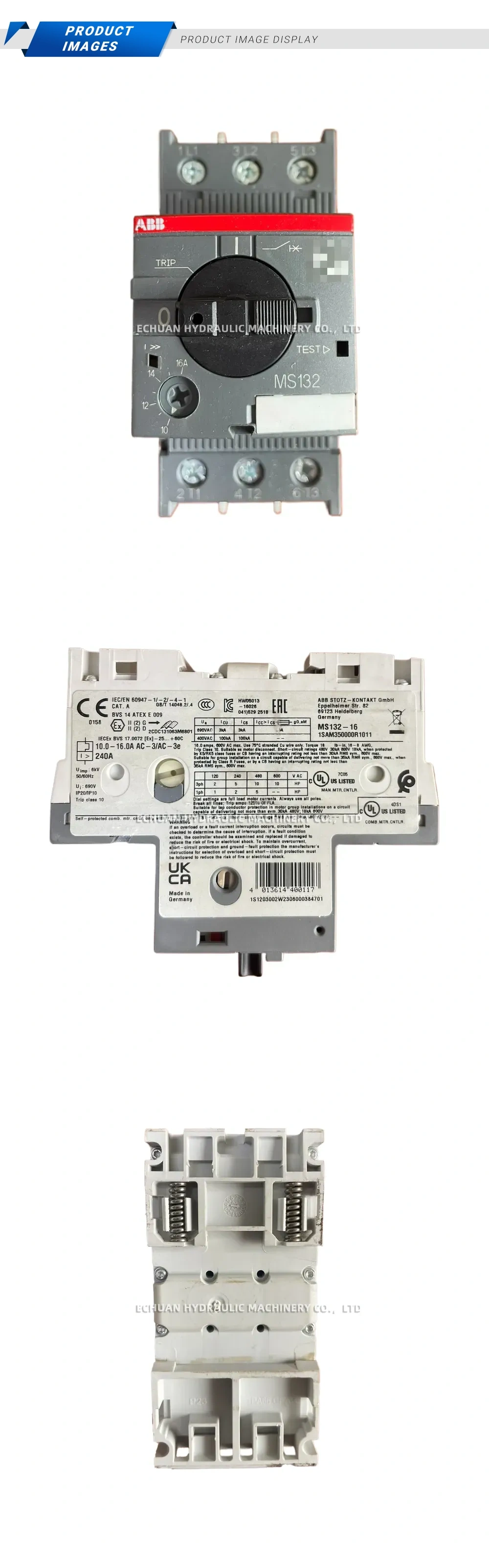 ABB MS132-16 Motor Protection Circuit Breaker Description