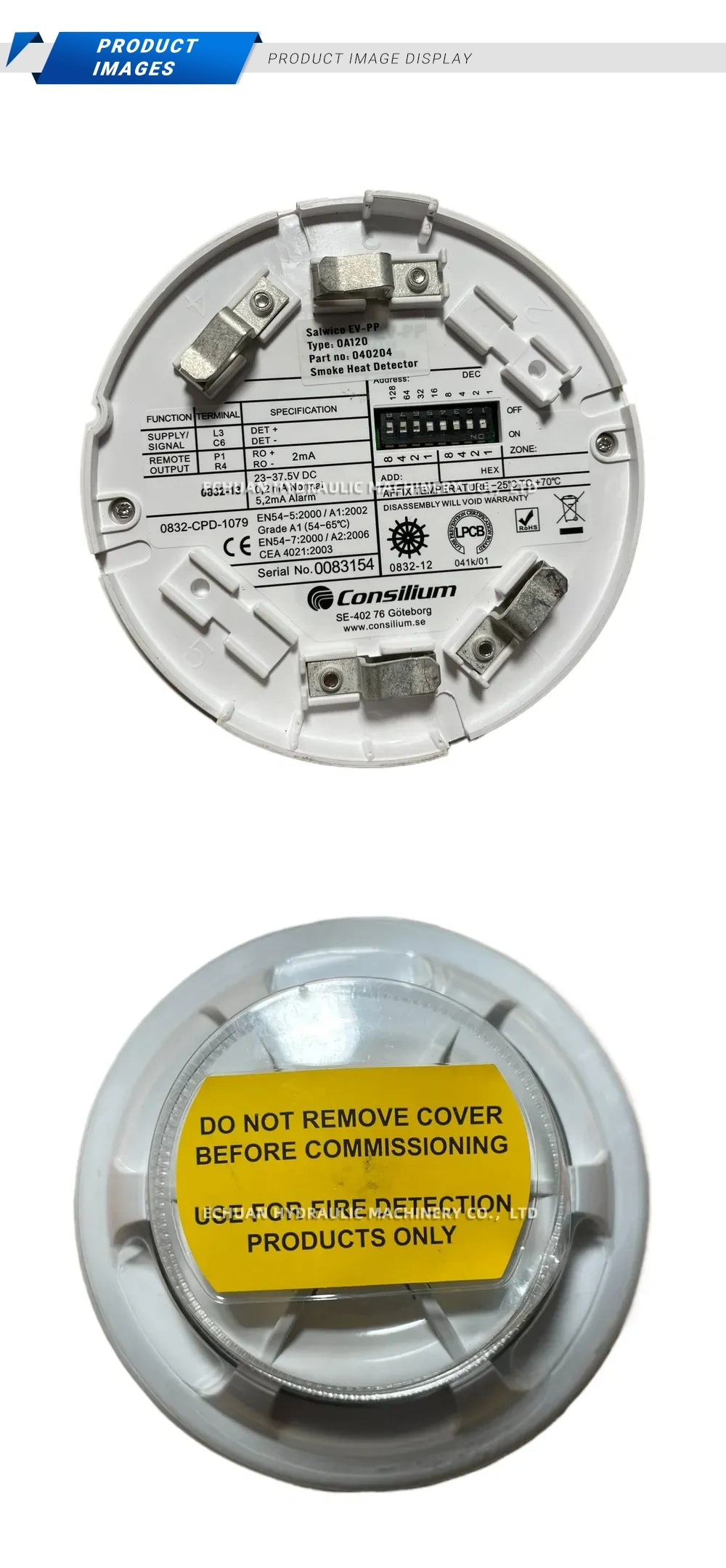 Consilium Salwico EV-PP OA120 Smoke Heat Detector Description