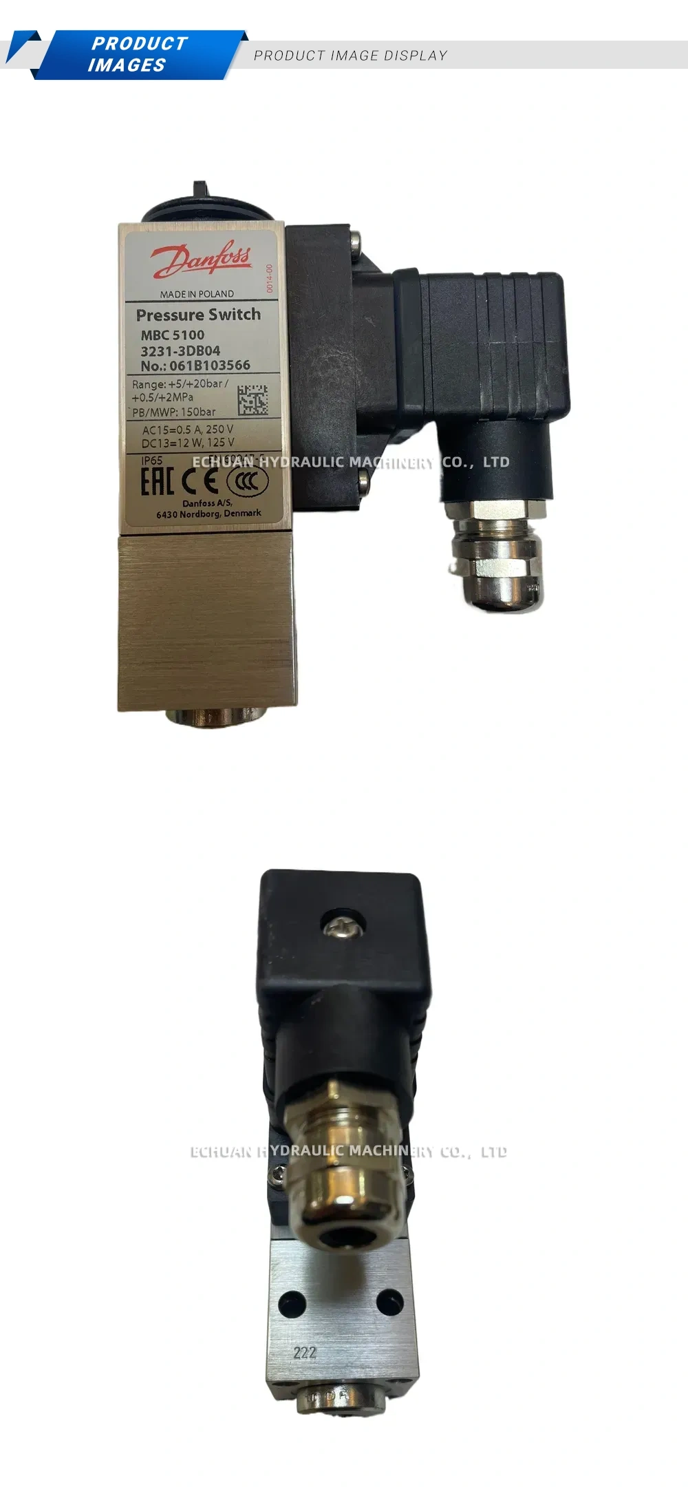 Danfoss MBC 5100 Pressure Switch Description