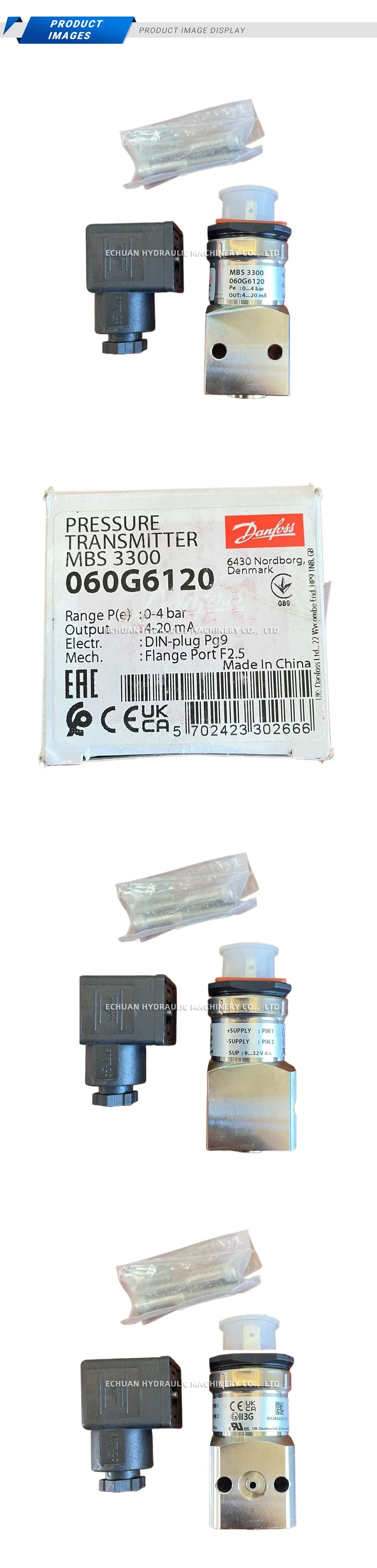 Danfoss MBS 3300 060G6120 Pressure Transmitter Description