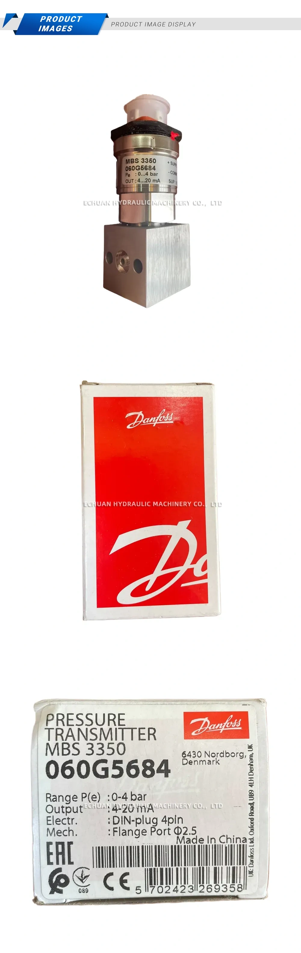 Danfoss MBS 3350 Pressure Transmitter Description